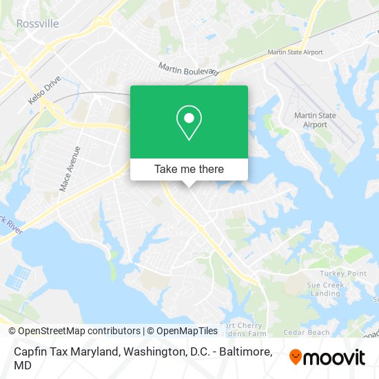 Mapa de Capfin Tax Maryland