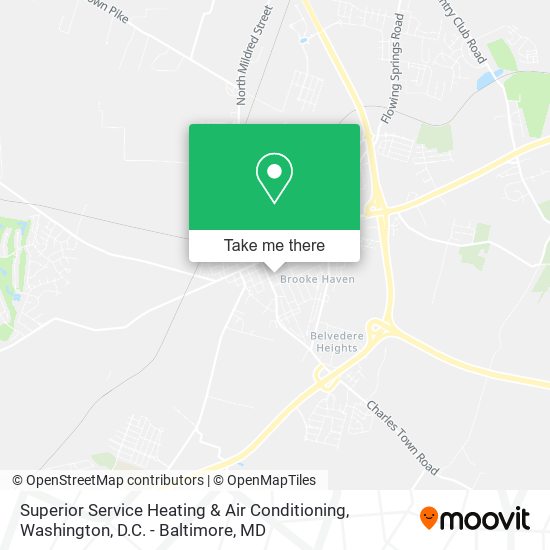 Superior Service Heating & Air Conditioning map