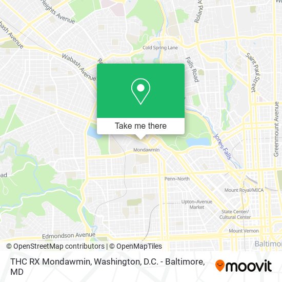 THC RX Mondawmin map