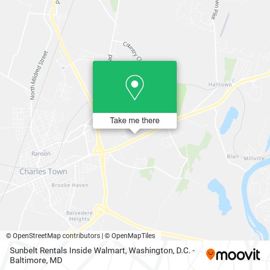 Sunbelt Rentals Inside Walmart map