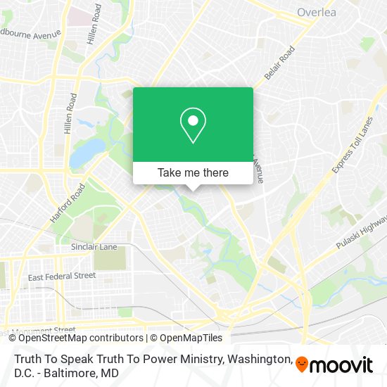 Mapa de Truth To Speak Truth To Power Ministry