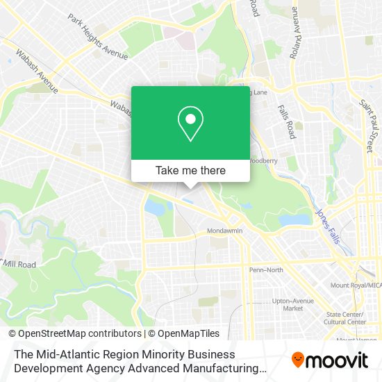 The Mid-Atlantic Region Minority Business Development Agency Advanced Manufacturing Center - Baltim map