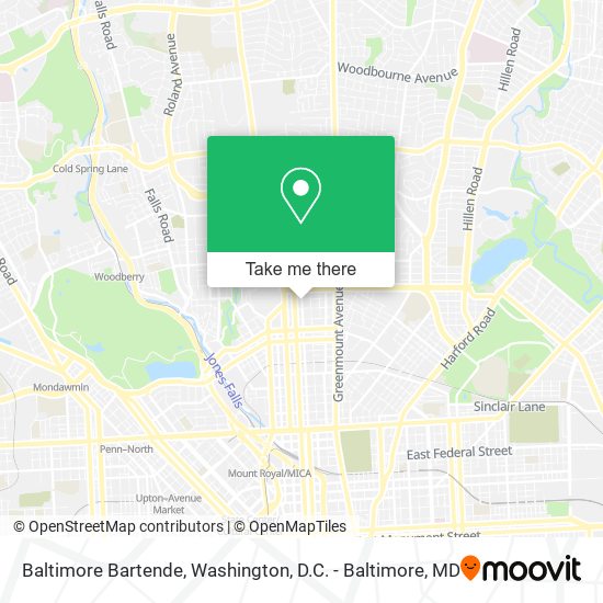 Mapa de Baltimore Bartende