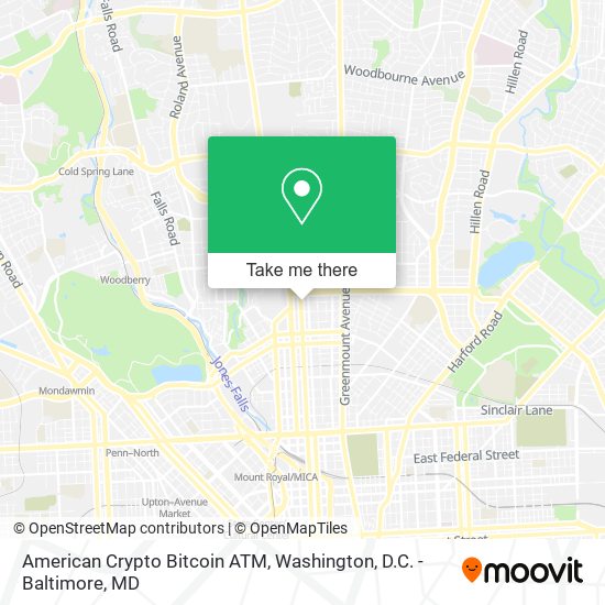 Mapa de American Crypto Bitcoin ATM