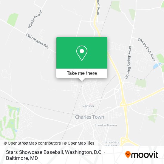 Stars Showcase Baseball map