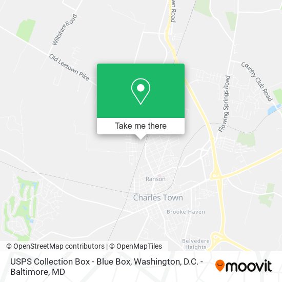 Mapa de USPS Collection Box - Blue Box