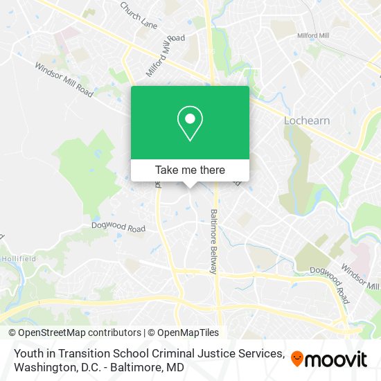 Youth in Transition School Criminal Justice Services map