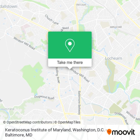 Keratoconus Institute of Maryland map