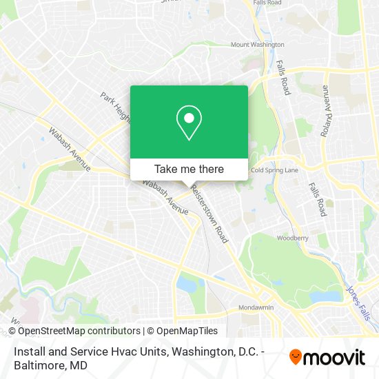 Install and Service Hvac Units map