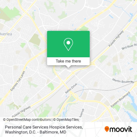 Personal Care Services Hospice Services map