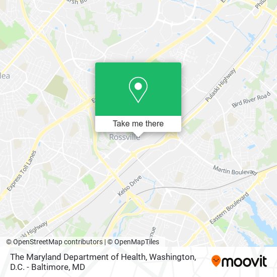Mapa de The Maryland Department of Health