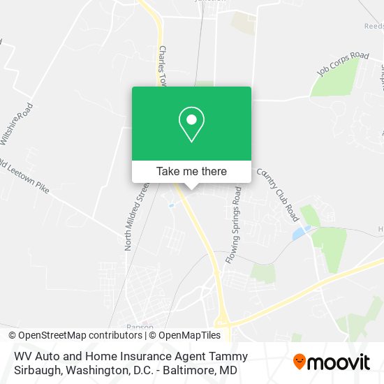 WV Auto and Home Insurance Agent Tammy Sirbaugh map