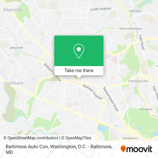 Baltimore Auto Con map