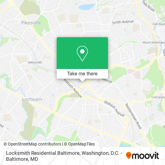 Locksmith Residential Baltimore map