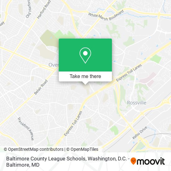 Baltimore County League Schools map
