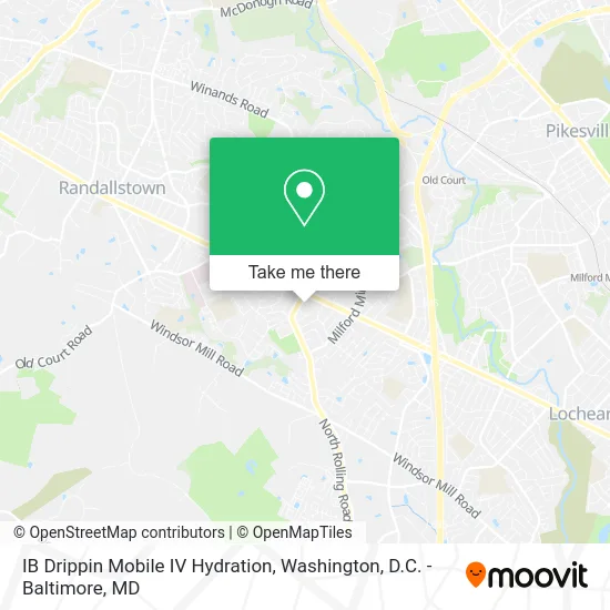 IB Drippin Mobile IV Hydration map
