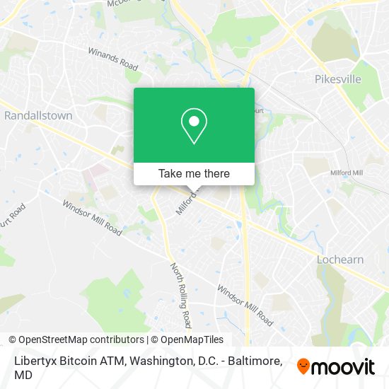 Mapa de Libertyx Bitcoin ATM