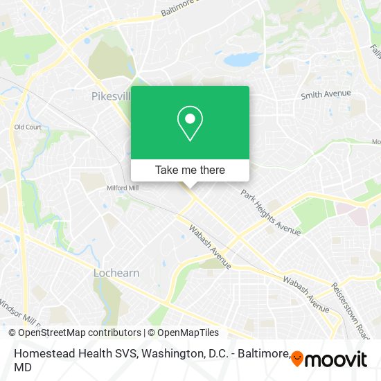 Homestead Health SVS map