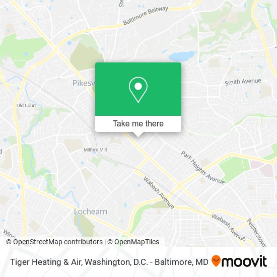 Tiger Heating & Air map