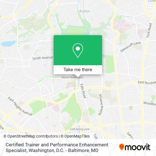 Mapa de Certified Trainer and Performance Enhancement Specialist