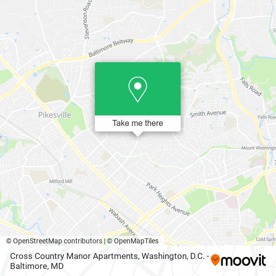 Cross Country Manor Apartments map