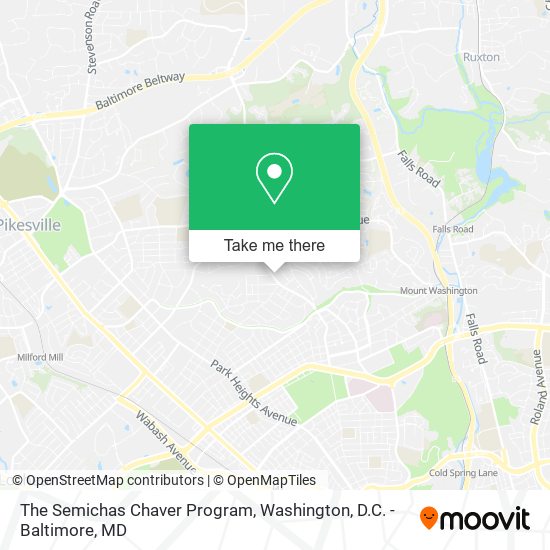 The Semichas Chaver Program map