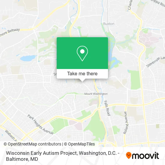 Wisconsin Early Autism Project map