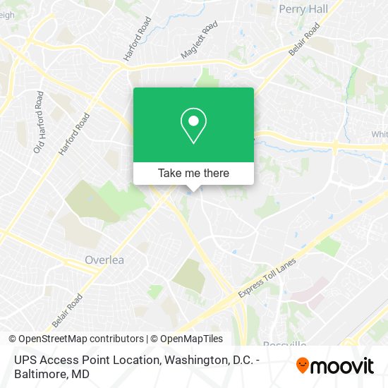 UPS Access Point Location map