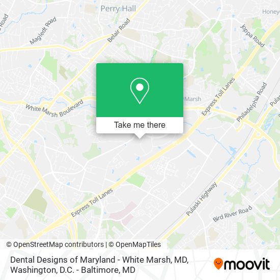 Mapa de Dental Designs of Maryland - White Marsh, MD