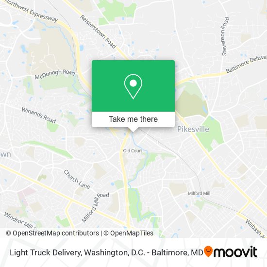 Light Truck Delivery map