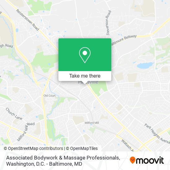 Associated Bodywork & Massage Professionals map