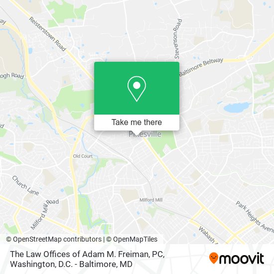 The Law Offices of Adam M. Freiman, PC map