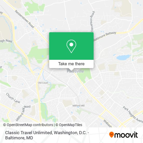 Classic Travel Unlimited map