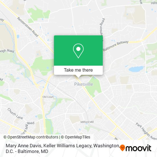 Mary Anne Davis, Keller Williams Legacy map