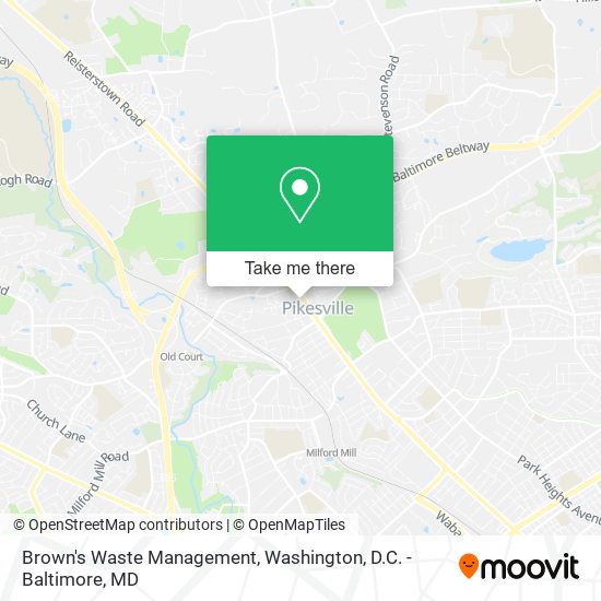 Mapa de Brown's Waste Management