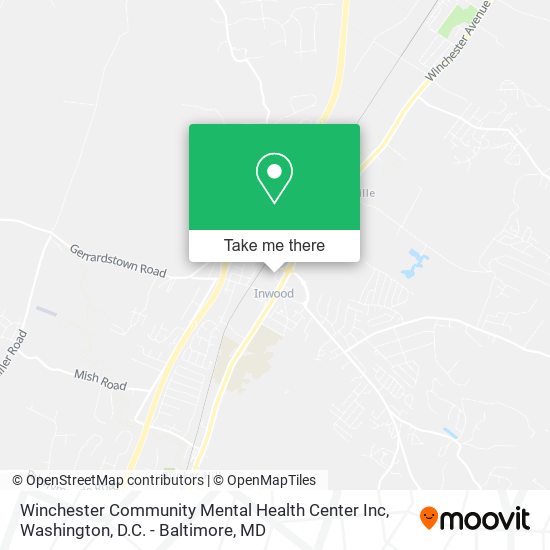Winchester Community Mental Health Center Inc map