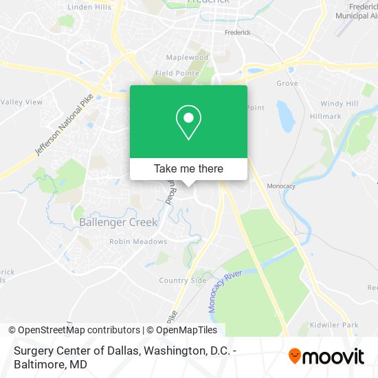 Surgery Center of Dallas map