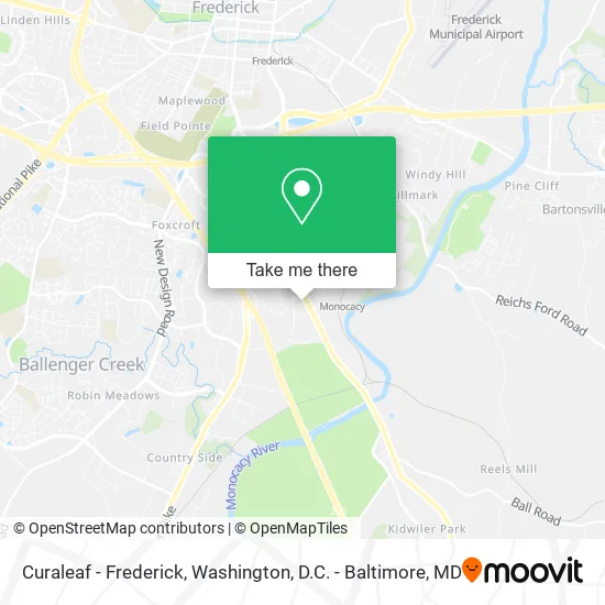 Curaleaf - Frederick map