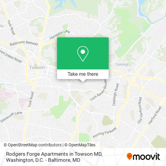 Rodgers Forge Apartments in Towson MD map