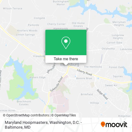 Maryland Hoopmasters map