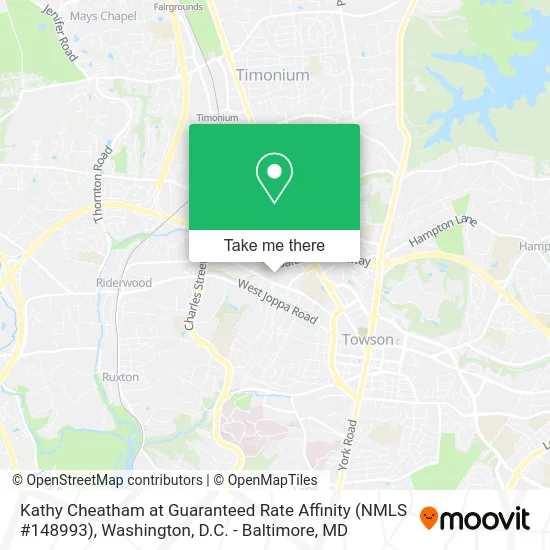Kathy Cheatham at Guaranteed Rate Affinity (NMLS #148993) map