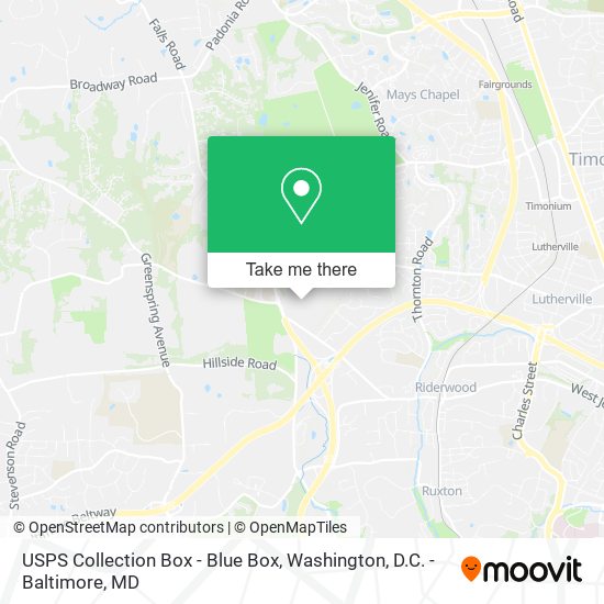 USPS Collection Box - Blue Box map