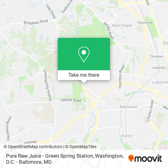 Mapa de Pure Raw Juice - Green Spring Station