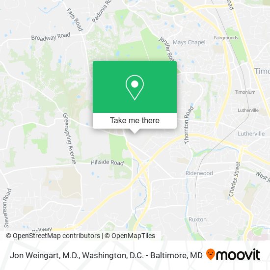 Jon Weingart, M.D. map