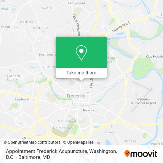 Appointment Frederick Acupuncture map