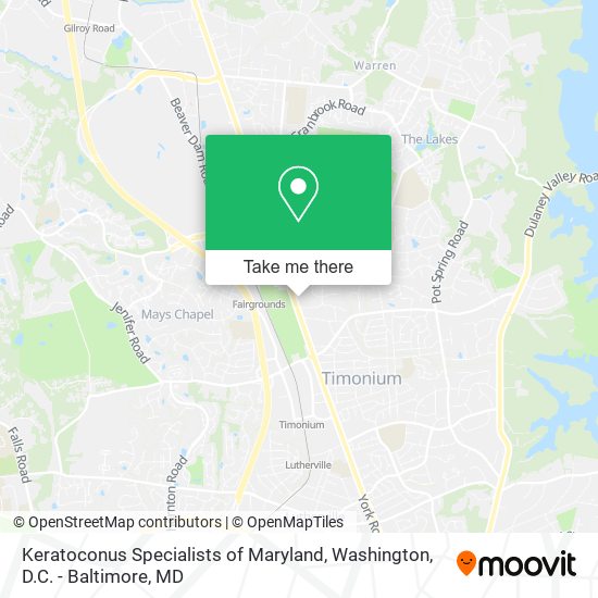 Mapa de Keratoconus Specialists of Maryland