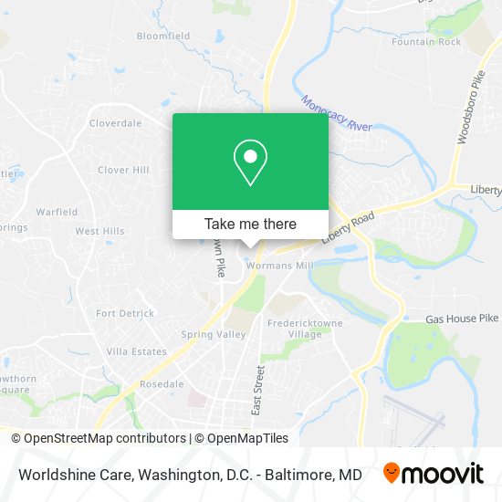 Worldshine Care map