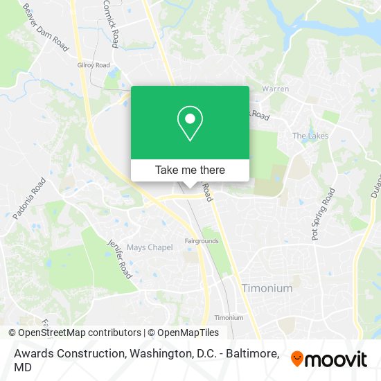 Awards Construction map