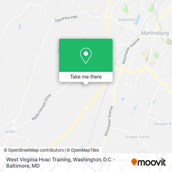 Mapa de West Virginia Hvac Training