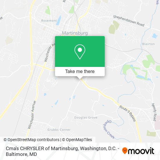 Cma's CHRYSLER of Martinsburg map